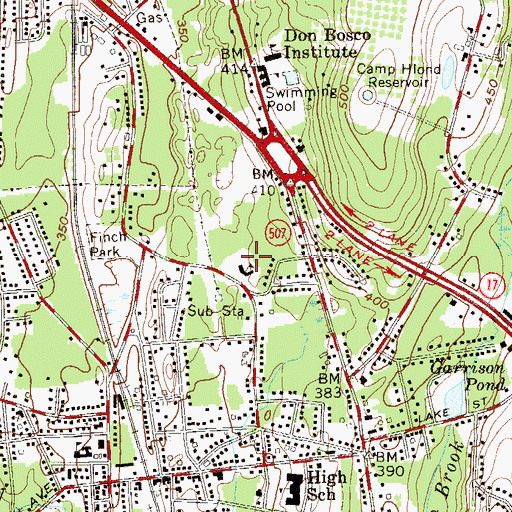 Topographic Map of Wesley D Tisdale Elementary School, NJ