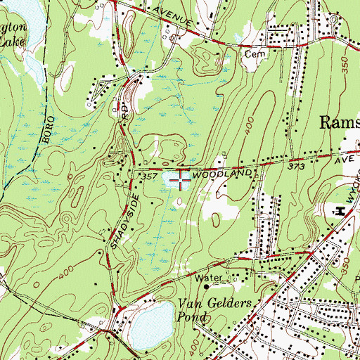 Topographic Map of Suraci Pond, NJ