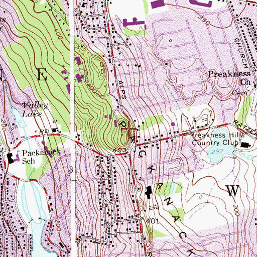 Topographic Map of Alps Road Park, NJ