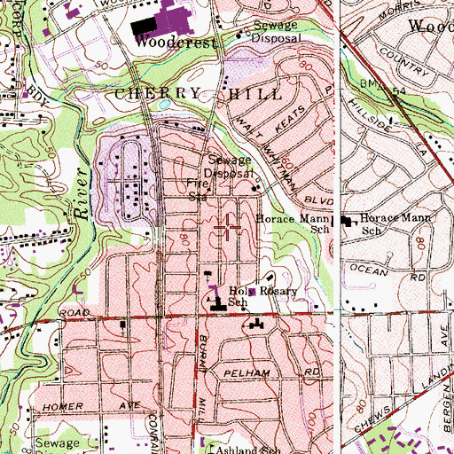 Topographic Map of Ashland, NJ