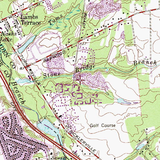 Topographic Map of Terrestria, NJ