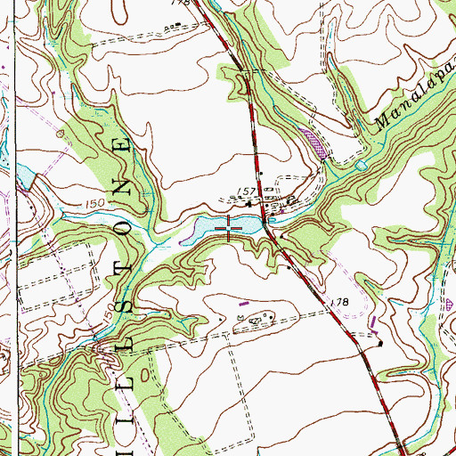 Topographic Map of Bulks Lake, NJ