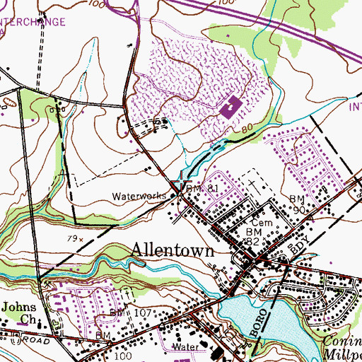 Topographic Map of Indian Lake Dam, NJ