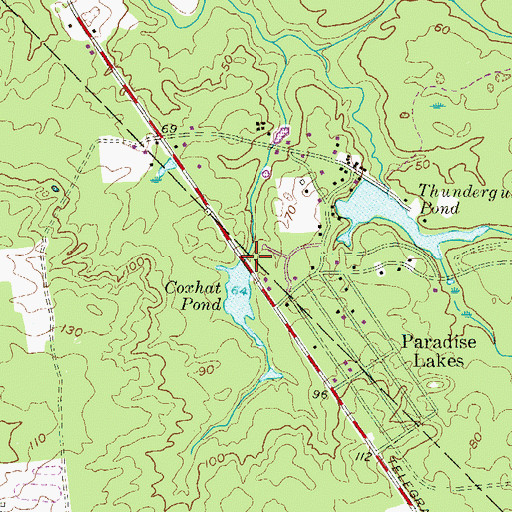 Topographic Map of Coxhat Pond Dam, NJ
