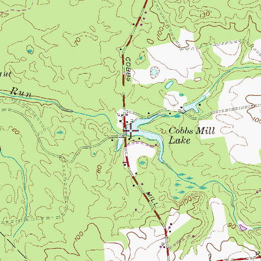 Topographic Map of Cobbs Mill Dam, NJ