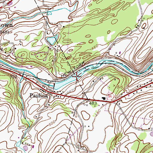 Topographic Map of Paulina Lake, NJ