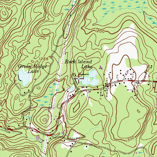 Topographic Map of Rock Ridge Lake Dam, NJ