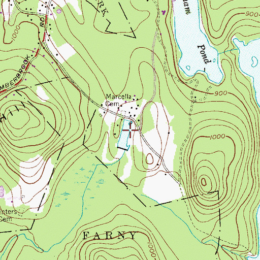 Topographic Map of Little Mitten Lake, NJ
