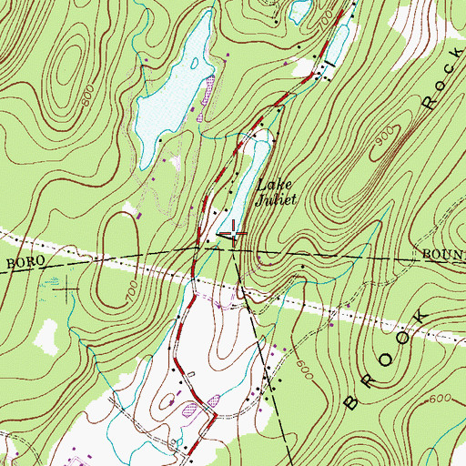 Topographic Map of Lake Juliet Dam, NJ