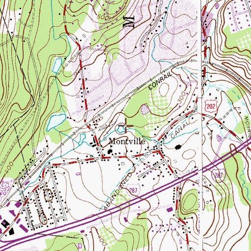 Topographic Map of Patex Pond, NJ