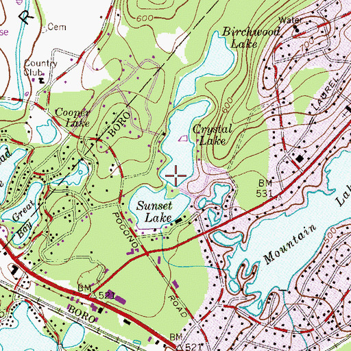 Topographic Map of Crystal Lake Dam, NJ