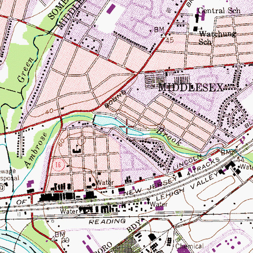 Topographic Map of Lake Creighton, NJ