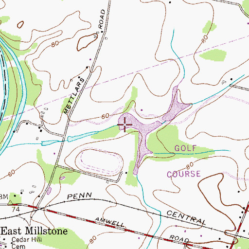 Topographic Map of Spooky Brook Dam, NJ