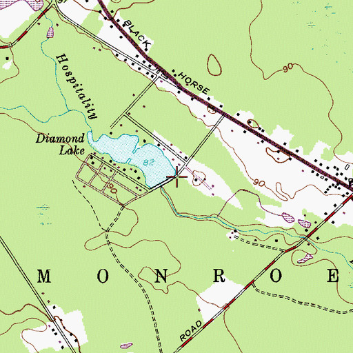 Topographic Map of Diamond Lake Dam, NJ