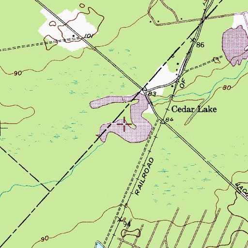 Topographic Map of Cedar Lake, NJ