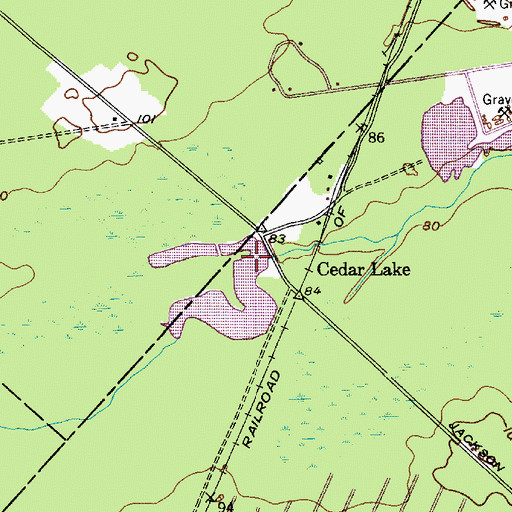 Topographic Map of Cedar Lake Dam, NJ