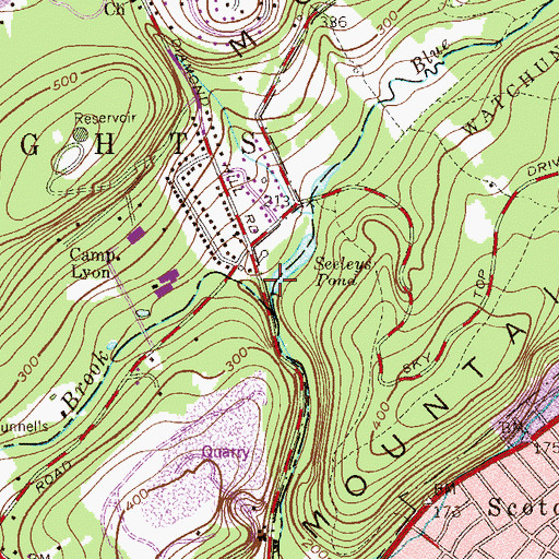 Topographic Map of Seeleys Pond Dam, NJ