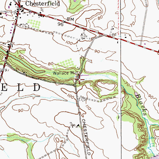 Topographic Map of Wallace Mill Dam, NJ