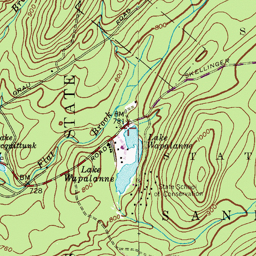 Topographic Map of Skellinger Dam, NJ