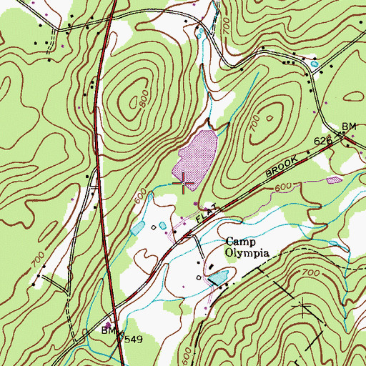 Topographic Map of Lake Robert Rooke Dam, NJ