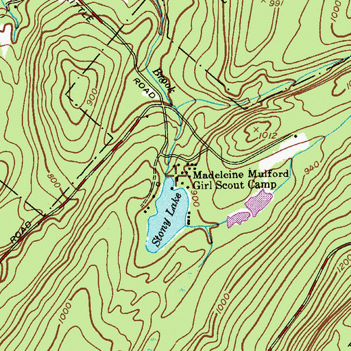 Topographic Map of Stony Lake Dam, NJ