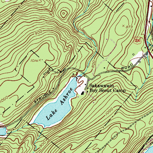 Topographic Map of Lake Ashroe Dam, NJ