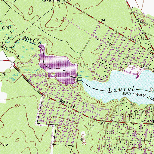 Topographic Map of Beaver Dam, NJ
