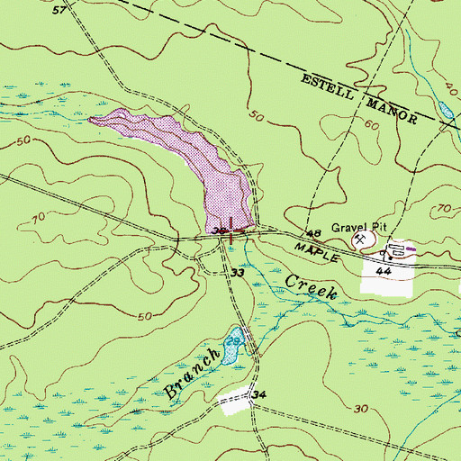 Topographic Map of Maple Lake Dam, NJ