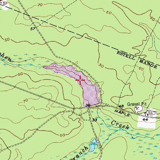 Topographic Map of Maple Lake, NJ