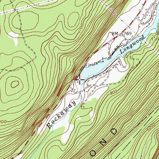 Topographic Map of Longwood Lake Dam, NJ