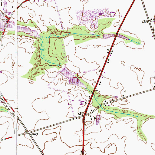 Topographic Map of Salem River Reservoir, NJ