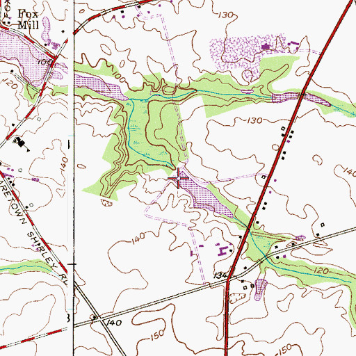 Topographic Map of Sadies Dam, NJ