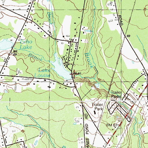 Topographic Map of Louise Lake Dam, NJ