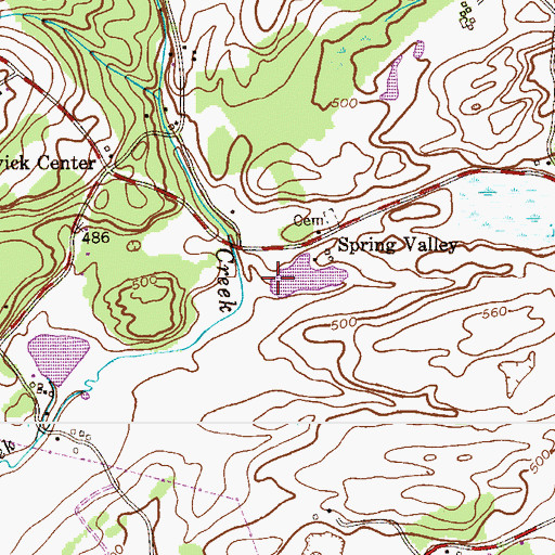 Topographic Map of Spring Valley Dam, NJ