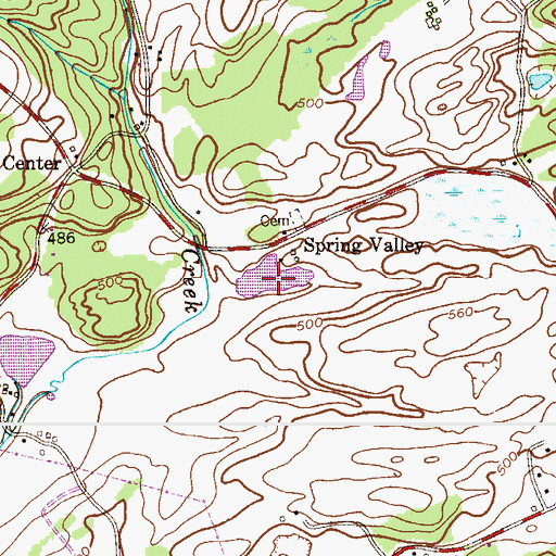 Topographic Map of Spring Valley Lake, NJ