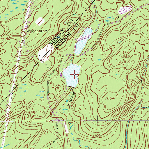 Topographic Map of Weldon Brook Lake, NJ