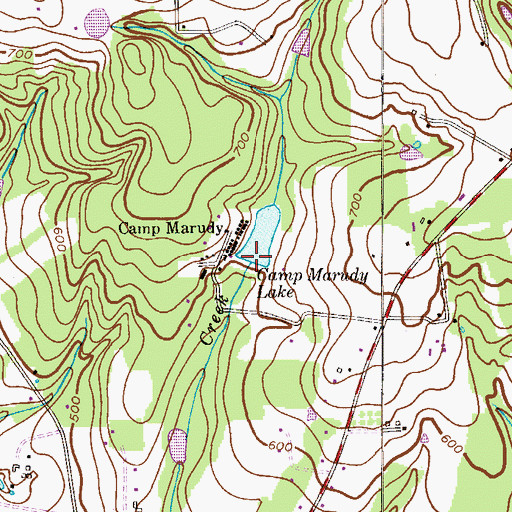 Topographic Map of Nishisakawick Creek Dam, NJ