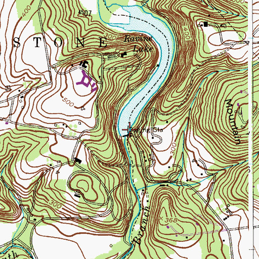 Topographic Map of Ravine Lake Dam, NJ
