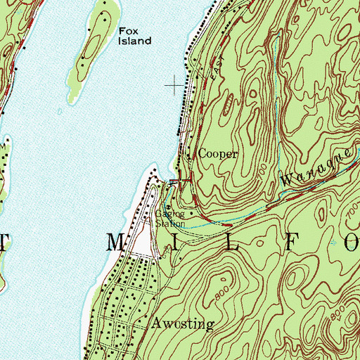 Topographic Map of Greenwood Lake Dam, NJ