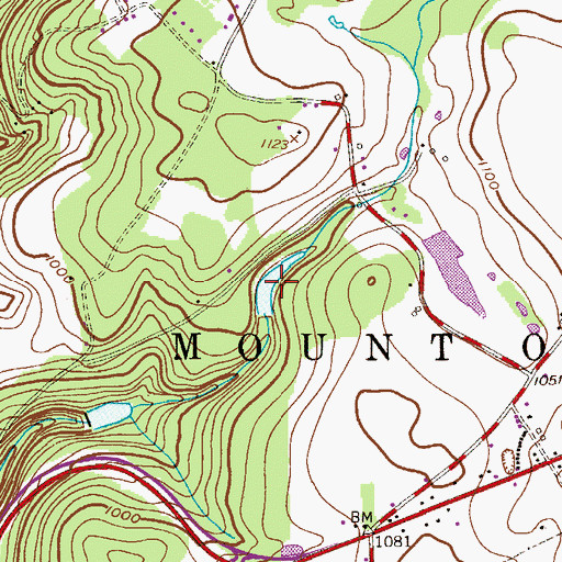 Topographic Map of Hackettstown Storage Reservoir, NJ