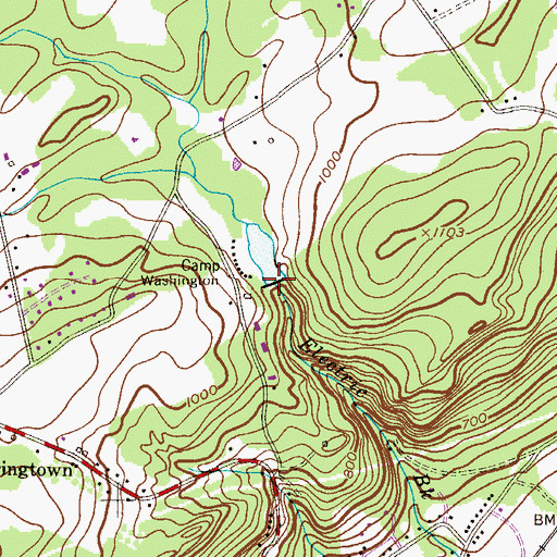 Topographic Map of George Lake Dam, NJ