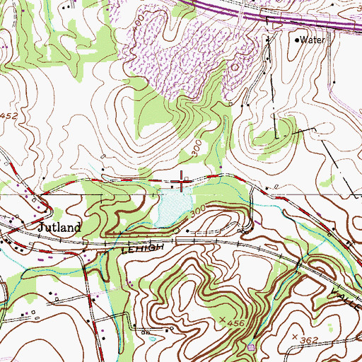 Topographic Map of Jutland Dam, NJ