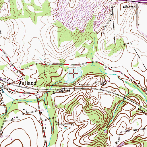 Topographic Map of Jutland Lake, NJ