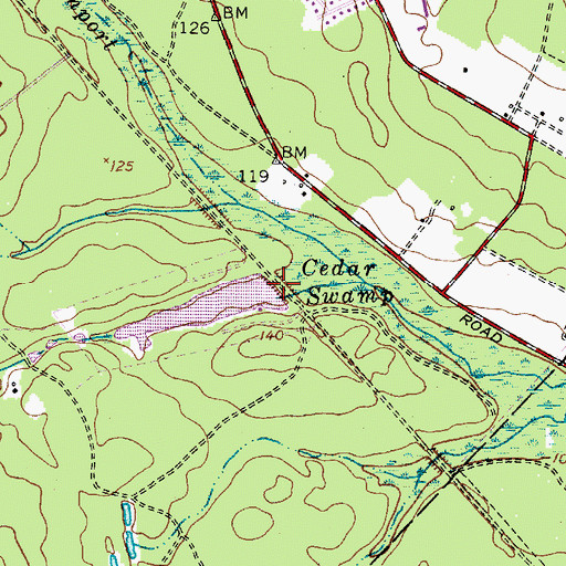 Topographic Map of Wrights Dam, NJ