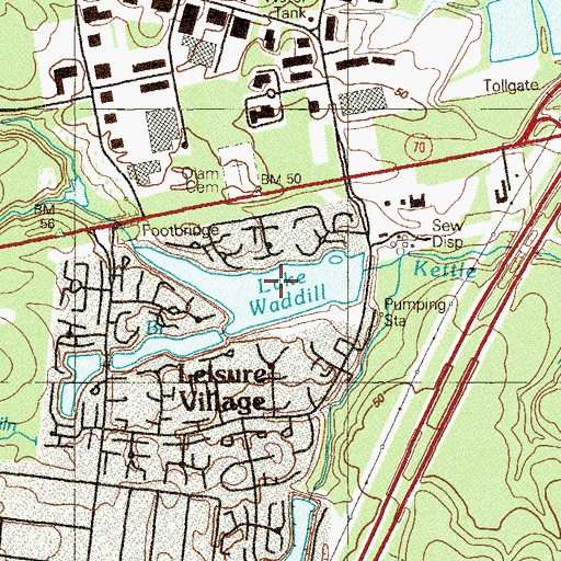 Topographic Map of Lake Wadill, NJ