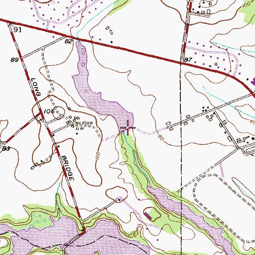 Topographic Map of Marlu Lake Dam, NJ