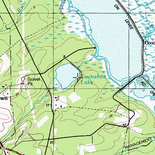 Topographic Map of Tuckahoe Dam, NJ