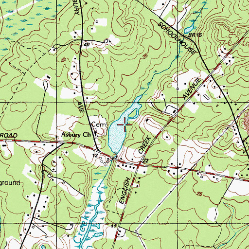 Topographic Map of English Creek Pond, NJ