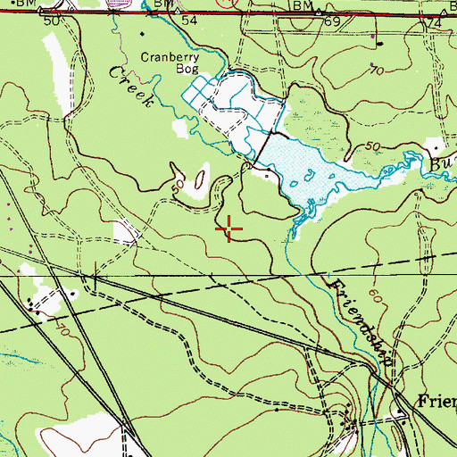 Topographic Map of Gravelly Run Dam, NJ