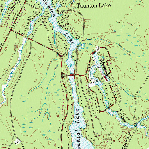 Topographic Map of Centennial Lake Dam, NJ